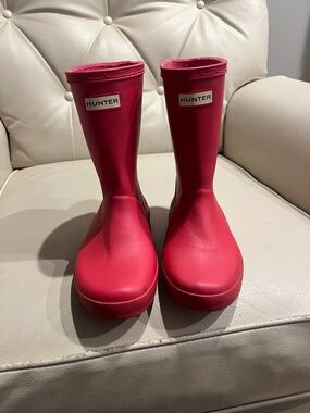 Hunter red Kids' Waterproof Rain Boots